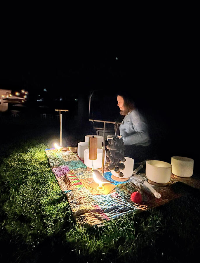 Outdoor Yoga + Sound at Black Dog Wine Company