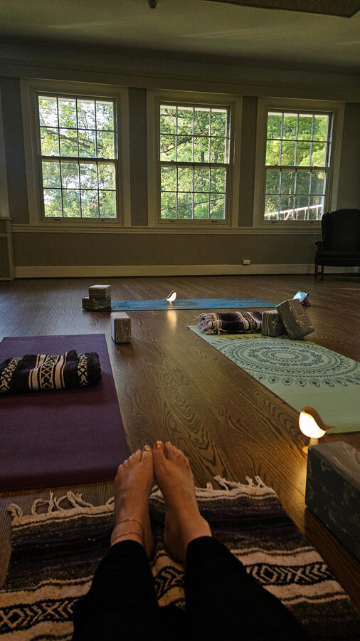 Community yoga at Rosslyn Farms Community yoga at Rosslyn Farms